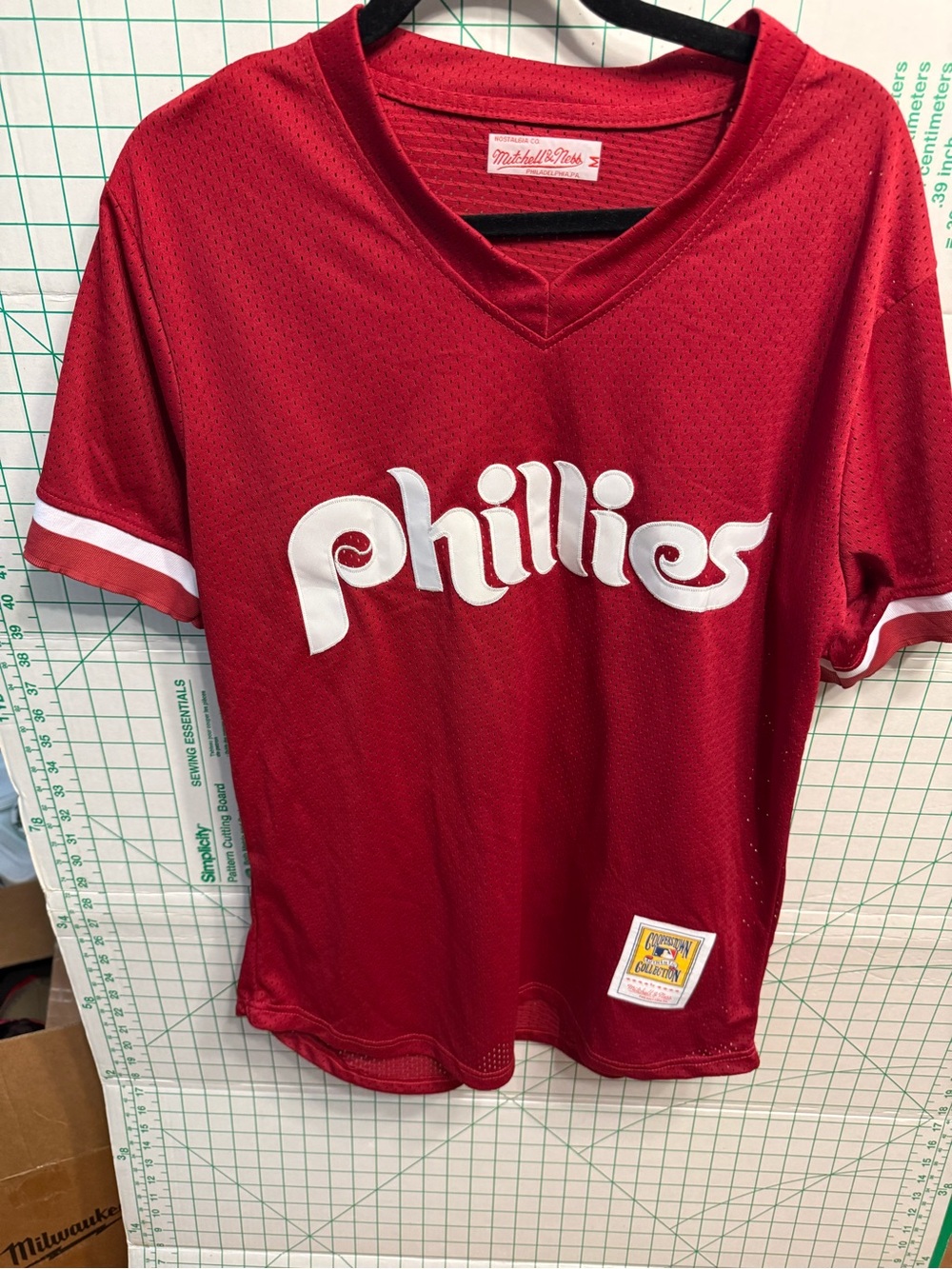 Mitchell & Ness Phillies Lenny Dykstra #4 Jersey Mens M 1991 Mesh BP Cooperstown